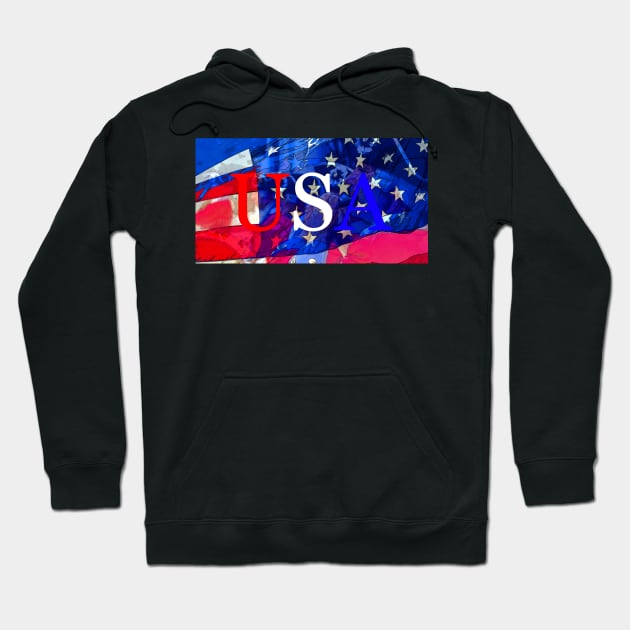 USA patriotic face mask Hoodie by dltphoto